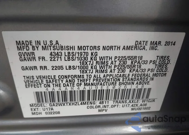 4A4AR4AU9EE026148: 43195203