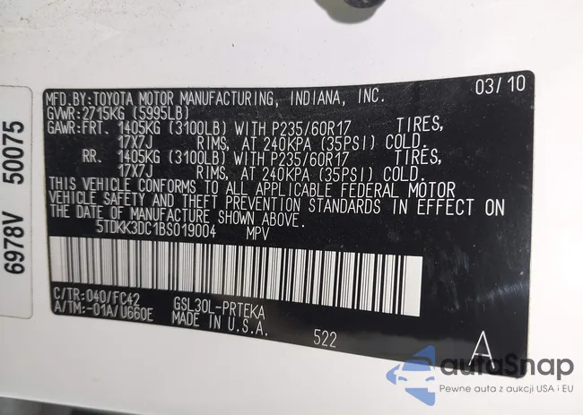 5TDKK3DC1BS019004: 43195257