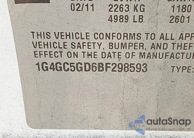 1G4GC5GD6BF298593: 43195297