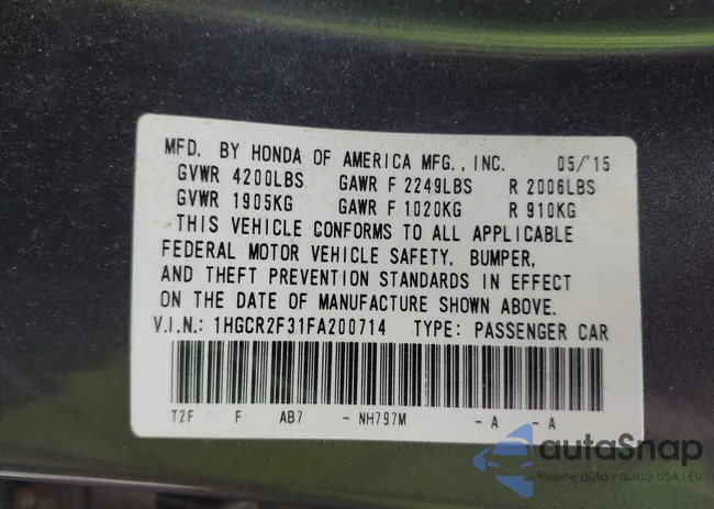 1HGCR2F31FA200714: 43195444