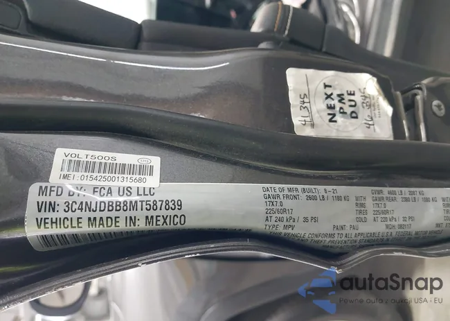 3C4NJDBB8MT587839: 43195467