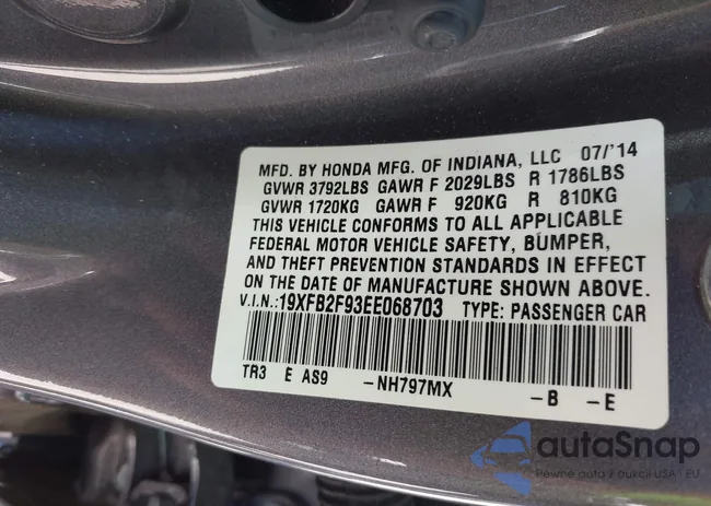 19XFB2F93EE068703: 43195498