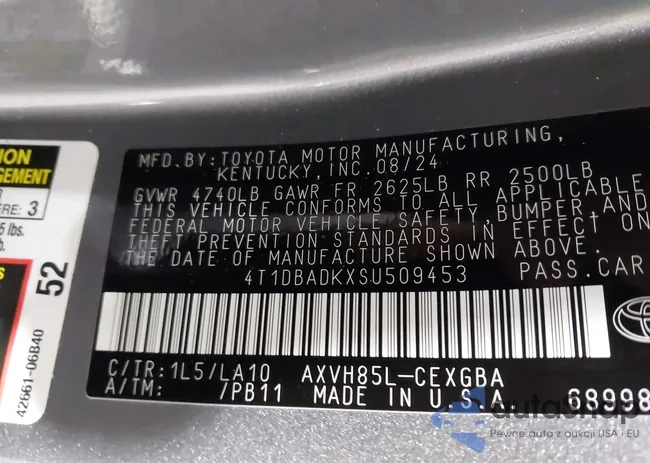 4T1DBADKXSU509453: 43195526