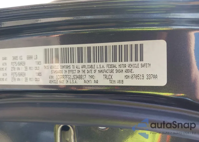 1C6RR7FG1JS348817: 43195542