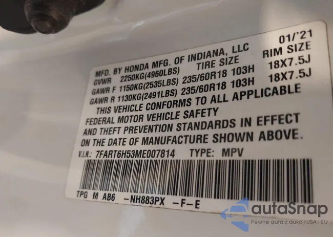 7FART6H53ME007814: 43194651