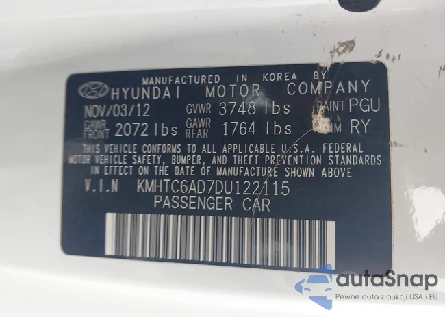 KMHTC6AD7DU122115: 43194737