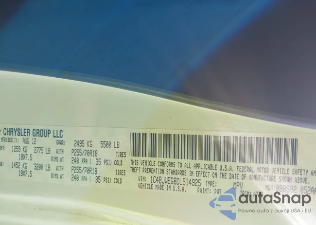 1C4BJWEG8DL514925: 43194746