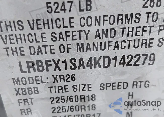 LRBFX1SA4KD142279: 43194826