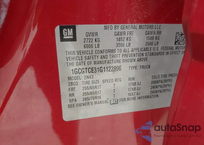 1GCGTCE31G1122896: 43194852