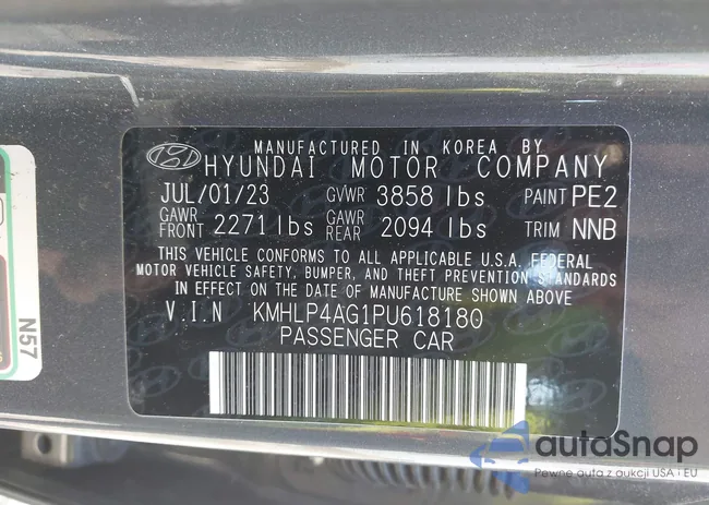 KMHLP4AG1PU618180: 43194856