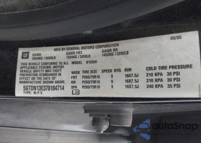 5GTDN13E378104714: 43194909