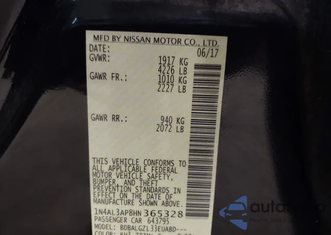 1N4AL3AP8HN365328: 43194956