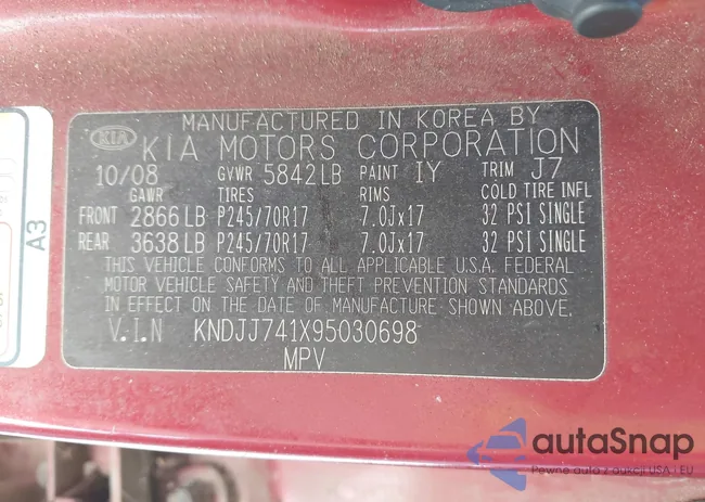 KNDJJ741X95030698: 43196099