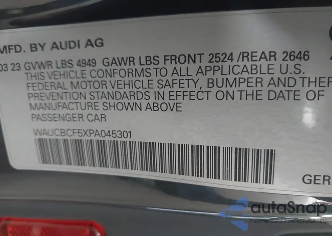 WAUCBCF5XPA045301: 43196240