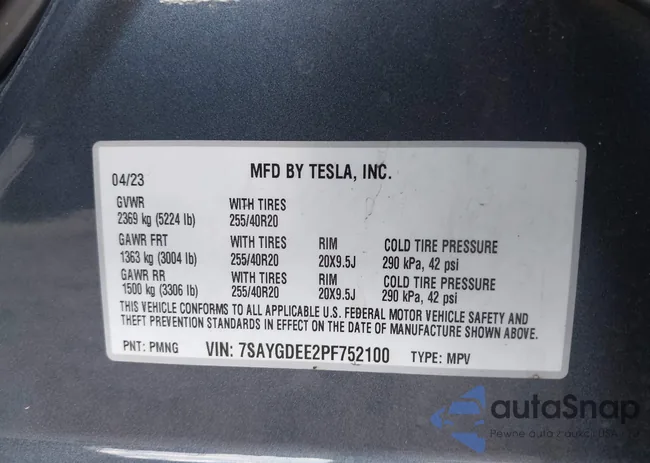 7SAYGDEE2PF752100: 43196242