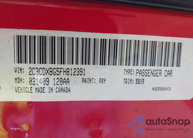 2C3CDXBG5FH812391: 43196303