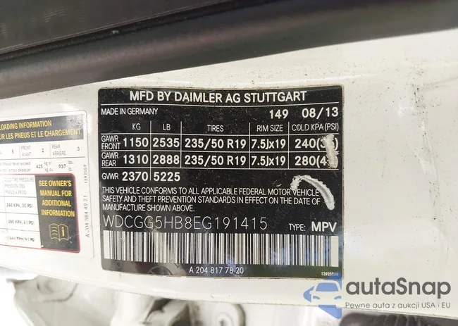 WDCGG5HB8EG191415: 43196325