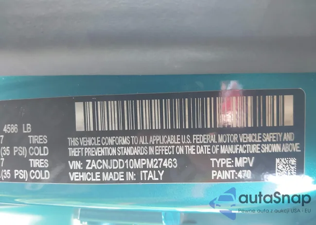 ZACNJDD10MPM27463: 43196366