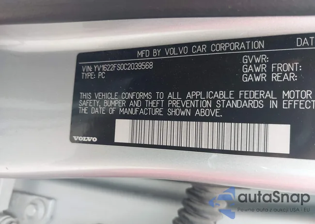 YV1622FS0C2039568: 43196373