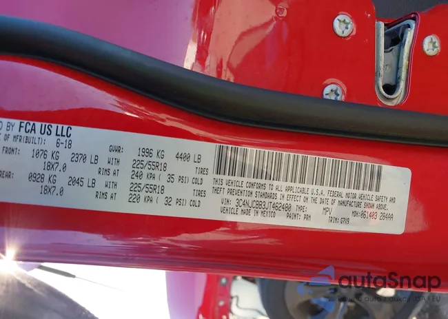 3C4NJCBB3JT462480: 43196405