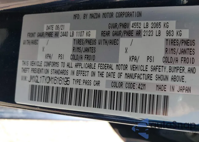 JM1GL1TY0M1616195: 43196499