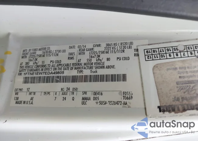 1FTNE1EW7EDA49805: 43196508