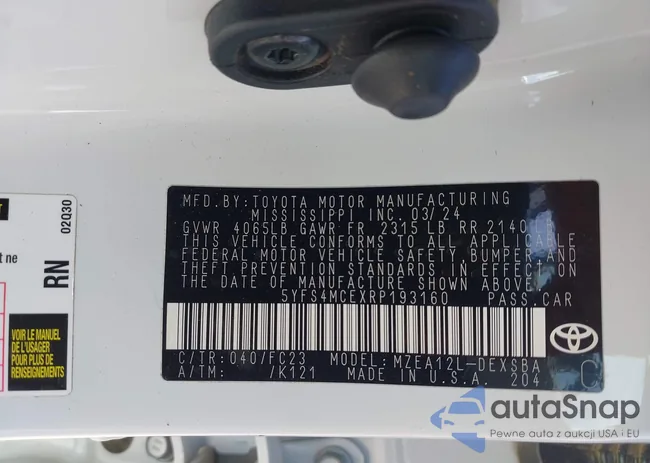 5YFS4MCEXRP193160: 43195586