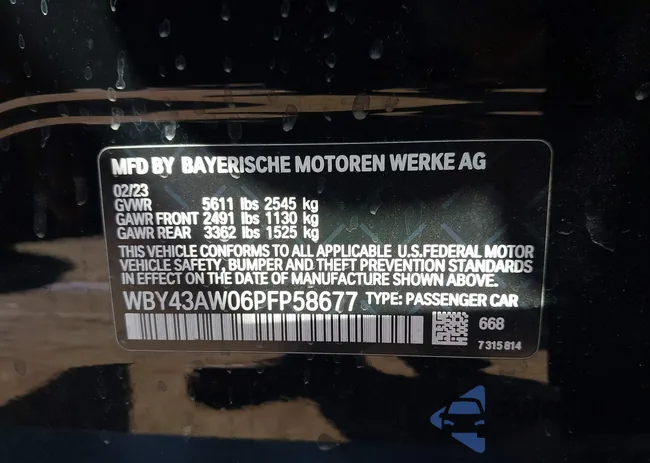 WBY43AW06PFP58677: 43195589