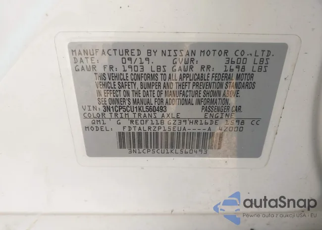 3N1CP5CU1KL560493: 43195609