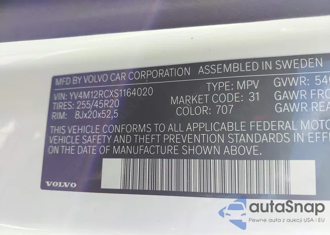 YV4M12RCXS1164020: 43195629