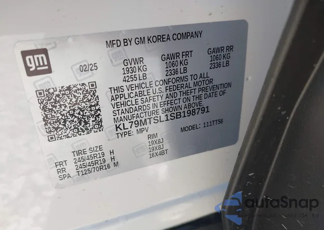 KL79MTSL1SB198791: 43195822