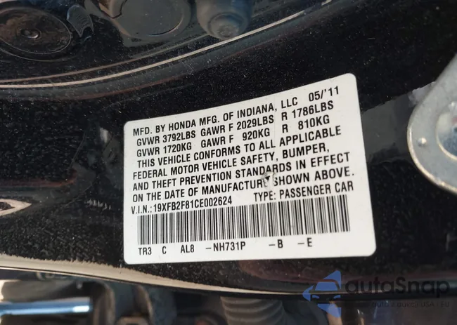 19XFB2F81CE002624: 43195824