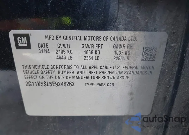 2G11X5SL5E9246262: 43195837