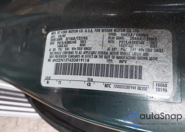 4N2ZN15T42D819118: 43195896