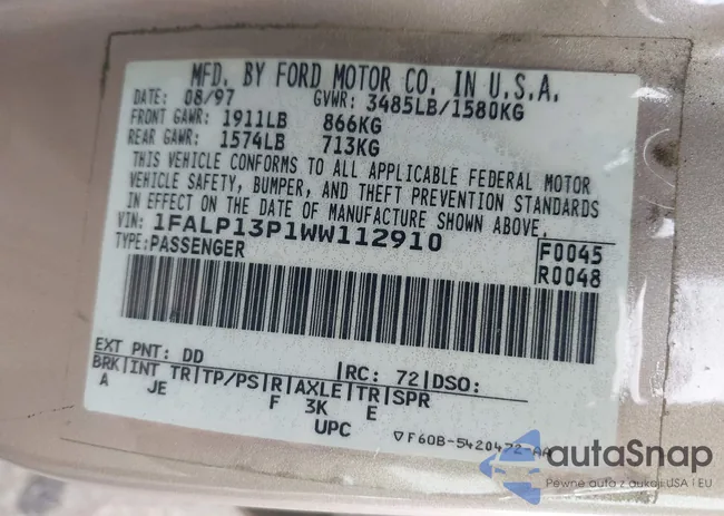 1FALP13P1WW112910: 43195944