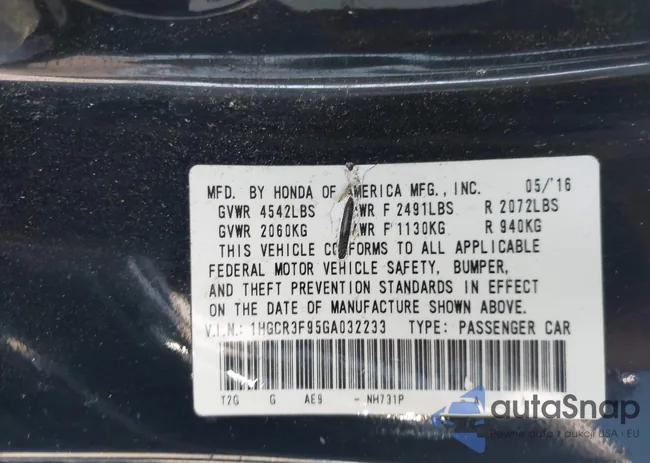 1HGCR3F95GA032233: 43197048