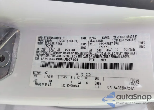 1FMCU0G99HUB67494: 43197050