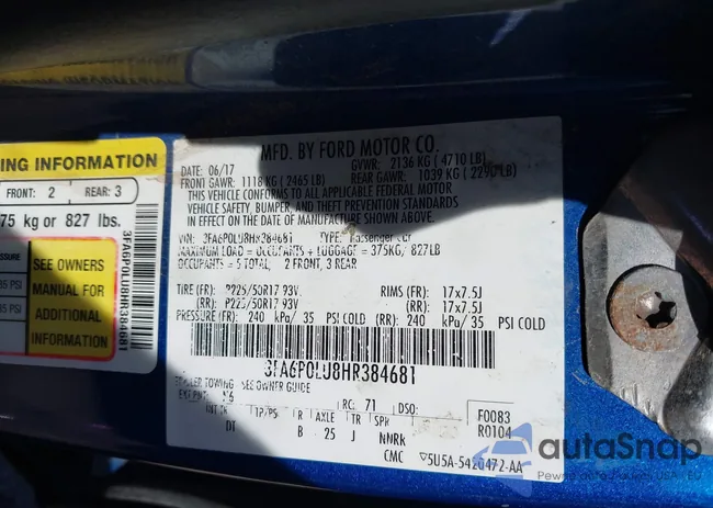 3FA6P0LU8HR384681: 43197079