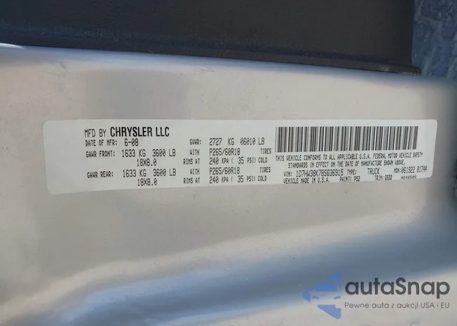 1D7HW38K78S636915: 43197093