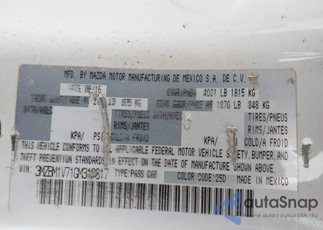 3MZBM1V71GM310817: 43197218