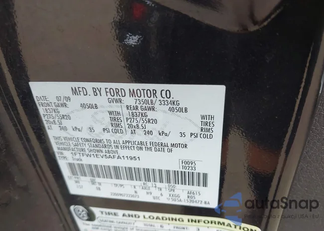 1FTFW1EV5AFA11951: 43197287