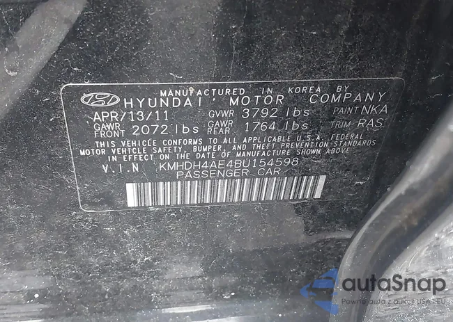 KMHDH4AE4BU154598: 43197404