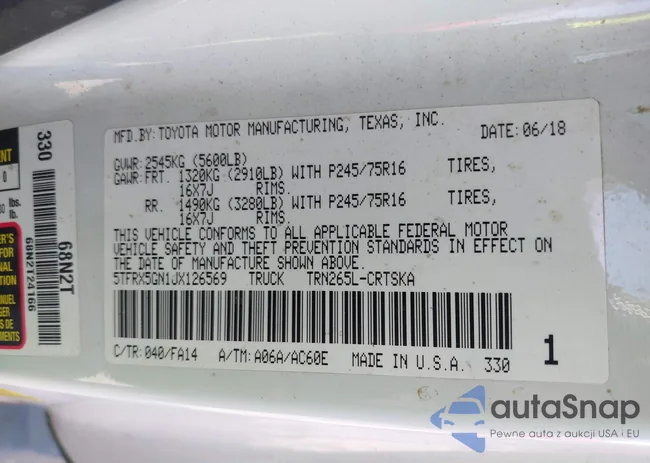 5TFRX5GN1JX126569: 43197442