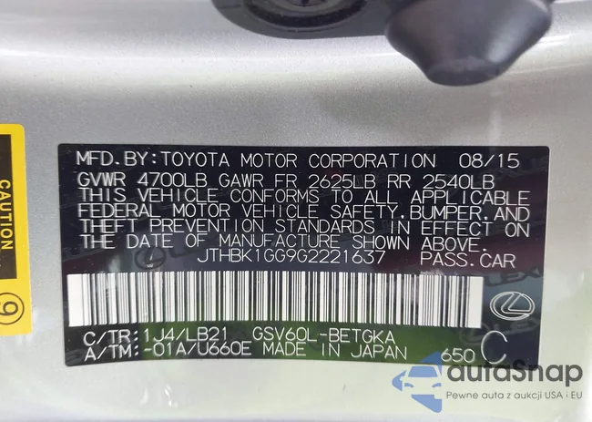 JTHBK1GG9G2221637: 43197482