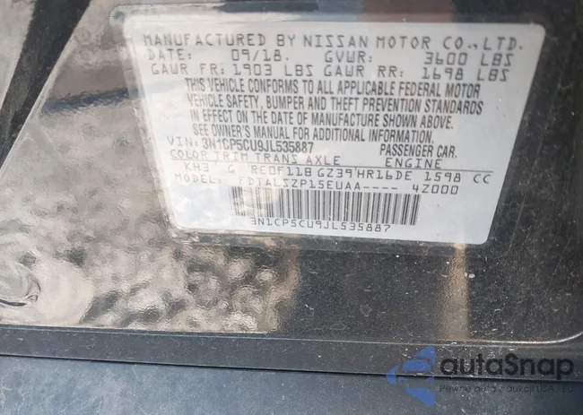 3N1CP5CU9JL535887: 43197534