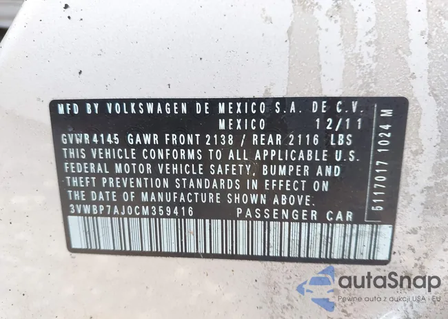 3VWBP7AJ0CM359416: 43196600