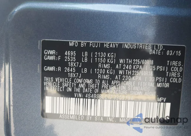 4S4BSBLC7F3309794: 43196610