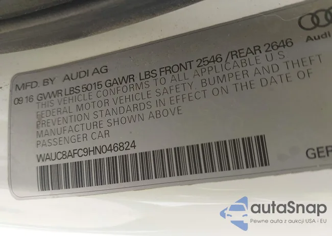 WAUC8AFC9HN046824: 43196658