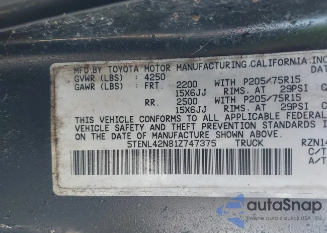 5TENL42N81Z747375: 43196757