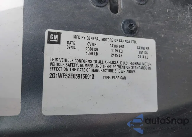 2G1WF52E059166913: 43196854